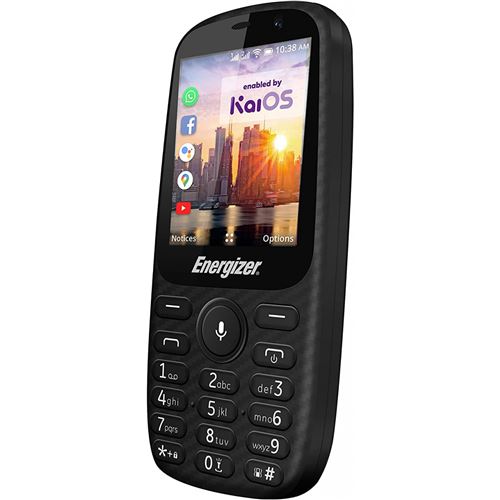 Energizer Energy E241S - 4G téléphone de service - double SIM - RAM 512 Mo / Mémoire interne 4 Go - microSD slot - Écran LCD - 320 x 240 pixels - rear camera 0,3 MP - front camera 0,3 MP - carbone noir