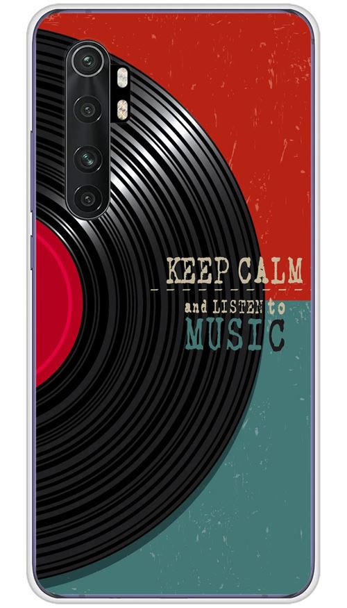 Coque en silicone imprimée compatible Xiaomi Mi Note 10 Lite Keep calm