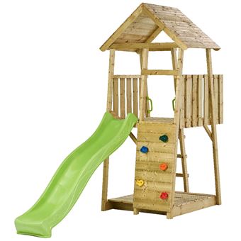KANGUI Air d jux bois nfant WALLI 90 - Toboggan, balançoirs, scalad t caban au millur