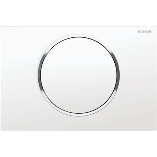 Plaque de commande WC GEBERIT Sigma10 interrompable: blanc, chromé brillant