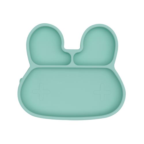 Assiette en silicone lapin Menthe We Might Be Tiny