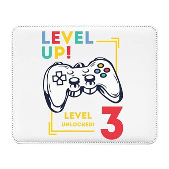 Fabulous Tapis de souris Simili Cuir Level Up! Unlocked 3 (22 x 18 cm) - 1