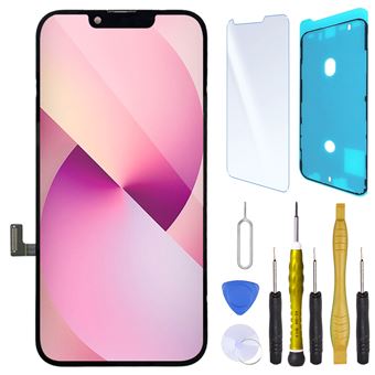 Ecran incell Remplacement pour iPhone 13 Pro Max +Joint ecran, verre trempe +Kit - 1