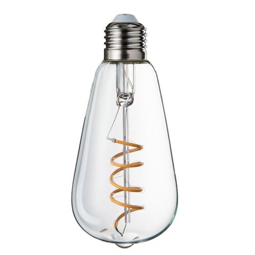 Ampoule à Led Design Spiral 14cm Transparent