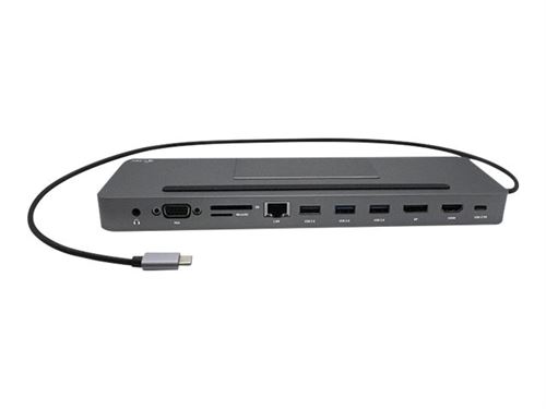 i-Tec USB-C Metal Ergonomic 4K 3x Display Docking Station + Power Delivery - Station d'accueil - USB-C / Thunderbolt 3 - VGA HDMI DP - GigE