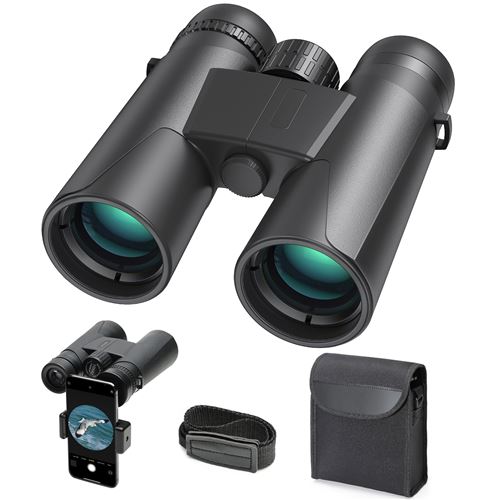 Jumelles APEMAN BC100,HD 10X42 pour adultes avec vision à Faible luminosité, Compactes pour l'observation des Oiseaux, la Chasse, les événements Sportifs, les Voyages