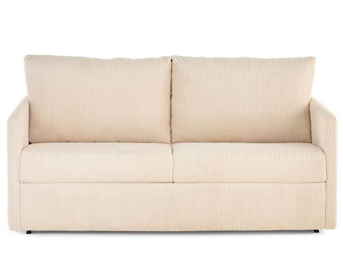 Canape droit BEST MOBILIER 3 places en velours beige 178 x 178 x 90 cm