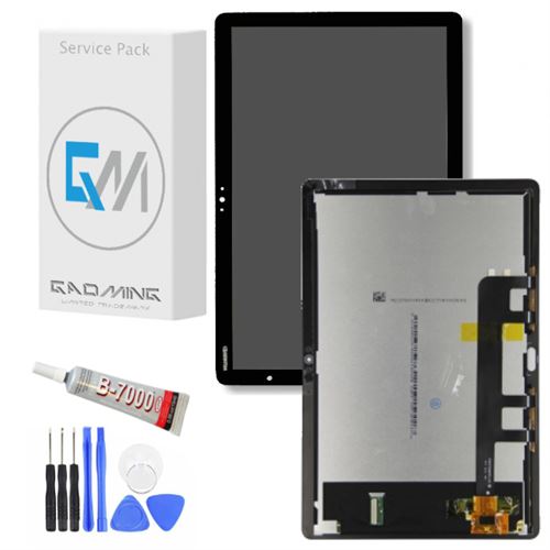 kit Gaoming - écran tactile et LCD assemblès pour HUAWEI MediaPad M5 10 lite Noir avec lot d'outils et colle UV
