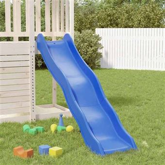 VidaXL – Toboggan De Jardin Bleu 169 X 38,5 Cm – Polypropylène – Pour Tour De Jeu – 3-8 Ans – 45 Kg Max