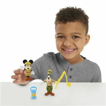 Pack de 2 figurines articulées Mickey Et Minnie Thème Camping avec accessoires 7.5 cm