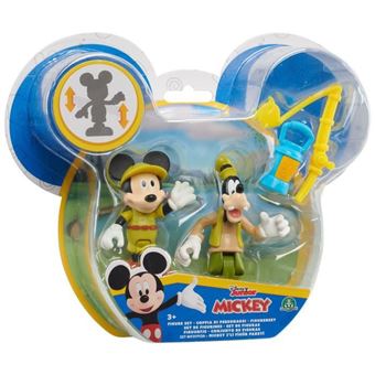 Pack de 2 figurines articulées Mickey Et Minnie Thème Camping avec accessoires 7.5 cm