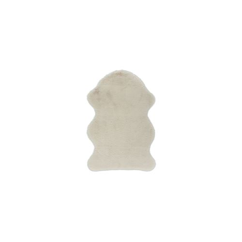 Non Communiqué Beige Tapis Imitation Fourrure "Kunda" 60X90cm Ivoire