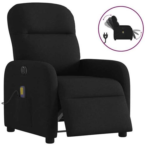 VIDAXL - Fauteuil de massage - Fauteuil de relaxation électrique - Noir - Image 2