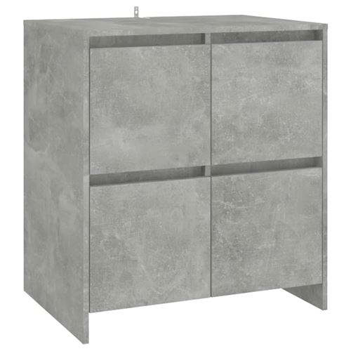 Non Communiqué Gris Buffets 2 Pcs Béton Bois D'ingénierie