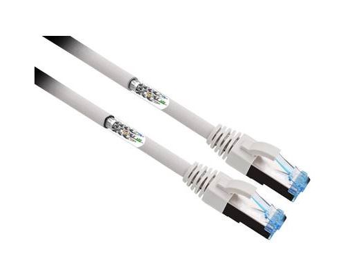 Renkforce RF-4410998 RJ45 CAT 6a S/FTP 20.00 m gris ultra-flexible, contacts dorés