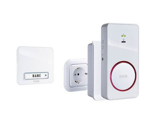 m-e modern-electronics 41152 Funkgong Komplett-Set beleuchtet
