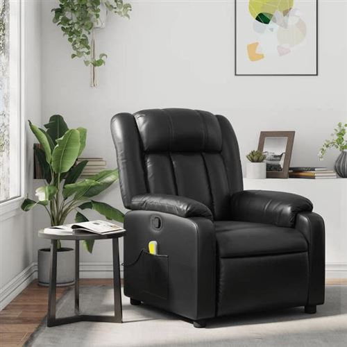 Non Communiqué Noir Vidaxl Fauteuil De Massage, Relaxation Similicuir