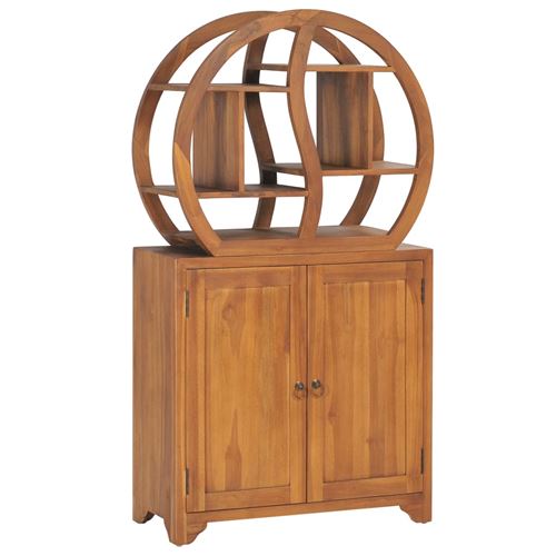 vidaXL Armoire avec étagère Yin Yang 70x30x130 cm Bois de teck massif