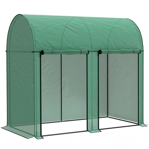 Non Communiqué Vert Serre De Jardin 2 M² Serre À Tomates 2 Portes Acier Pe