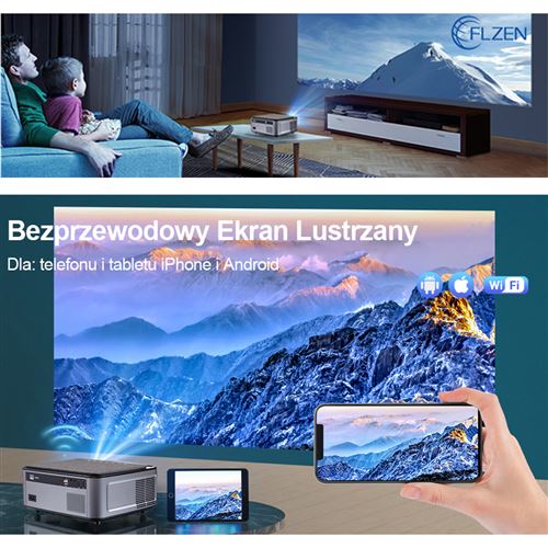 120€ sur Vidéoprojecteur 1080P FULL HD Android WIFI Bluetooth FLZEN 300 4K  Max pour Home cinéma Bureau Extérieur - Vidéoprojecteur - Achat & prix