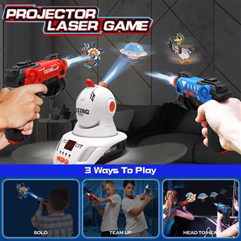 Jeu de tir Vatos Set de Laser Tag Rechargeable - 2 Joueurs avec Fusils