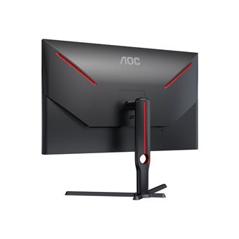 AOC Gaming U32G3X/BK - Écran LED - jeux - 32" (31.5" visualisable) - 3840 x 2160 4K UHD (2160p) @ 144 Hz - IPS - 1000:1 - 1 ms - 2xHDMI, 2xDisplayPort - haut-parleurs - noir, rouge