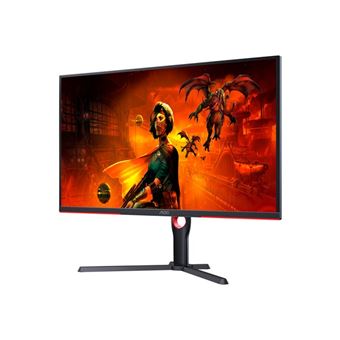AOC Gaming U32G3X/BK - Écran LED - jeux - 32" (31.5" visualisable) - 3840 x 2160 4K UHD (2160p) @ 144 Hz - IPS - 1000:1 - 1 ms - 2xHDMI, 2xDisplayPort - haut-parleurs - noir, rouge