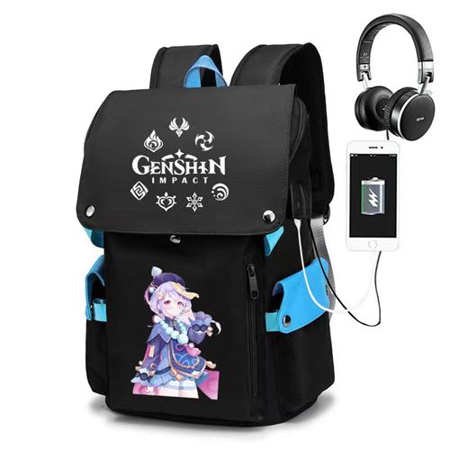 Sac à Dos Genshin Impact pour Garçon et Filles (SD1414) 34*21*48 cm Noir