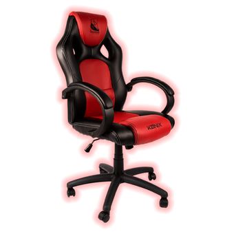 Chaise de gaming Konix Jotun noir et rouge