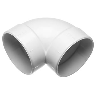vhbw tuyau d'aspiration centrale coudé à 90°, court, intérieur/intérieur pour aspiration centralisée, 50.8 mm de diamètre / système de tuyau de 2 - 1