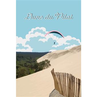 Tableau sur toile illustration le Pilat 30x45 cm CEANOTHE Décoration Murale Art Décoratif Muraux Peinture Imprimée en HD Salon Chambre Bureau Fabriqué en France - 1