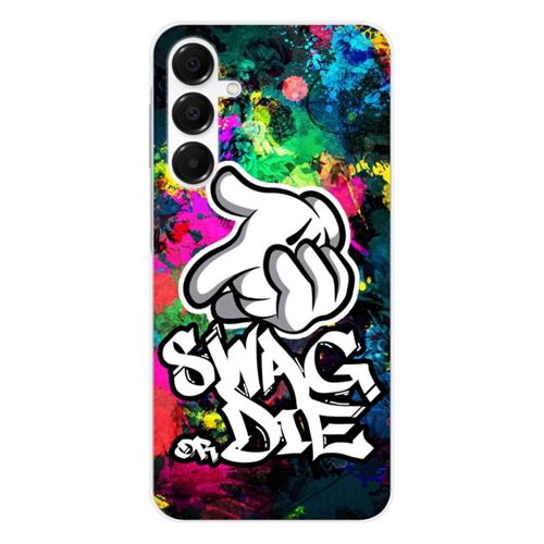 Coque en silicone imprimée compatible Samsung Galaxy A36 5G Swag or die