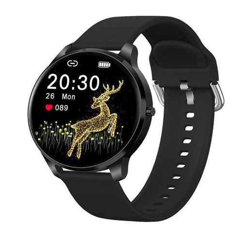 Montre Connectée Chronus LW29 IP68 Étanche Fitness Tracker-Noir-Chronus