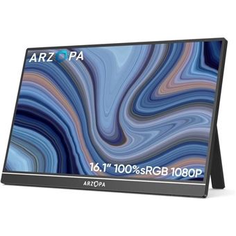 Écran Portable IPS 16,1 ARZOPA Z1C - 100% sRGB, Full HD 1080P, HDMI/USB-C, Mode Jeu & Travail - 1
