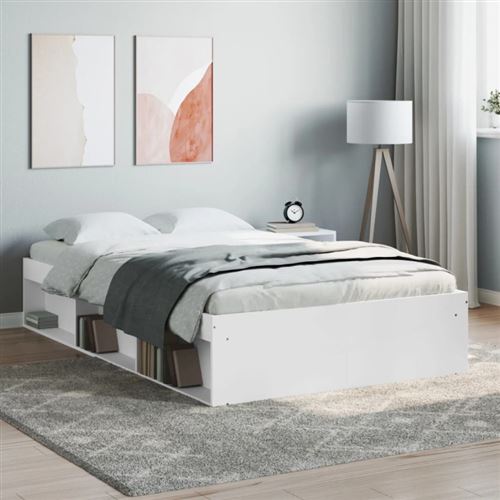 Non Communiqué Blanc Cadre De Lit Sans Matelas 120X200 Cm