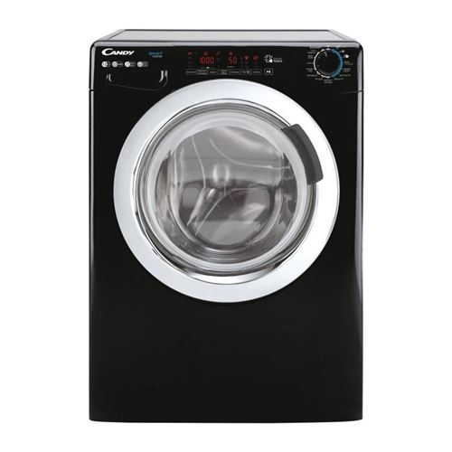 Candy SMART CSSD1413TWMCBE47 - Machine à laver - largeur : 60 cm - profondeur : 67 cm - hauteur : 85 cm - chargement frontal - 83 litres - 13 kg - 1351 tours/min - noir