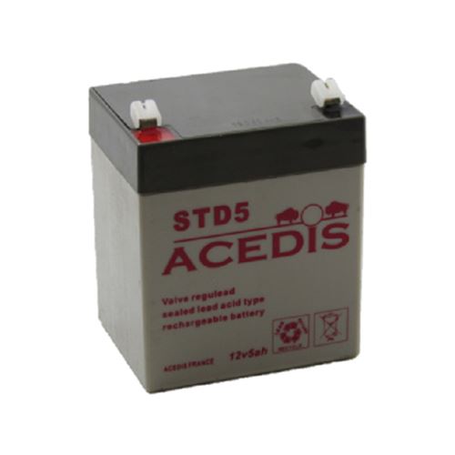 Batterie Plomb Etanche HDME ACEDIS STD5 12V 5Ah C20 AGM VRLA Gamme VO ABS 1.5KG