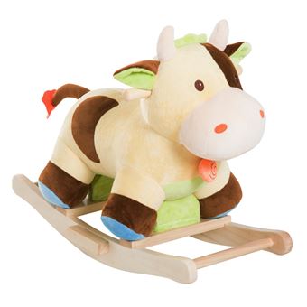 vache à bascule en bois
