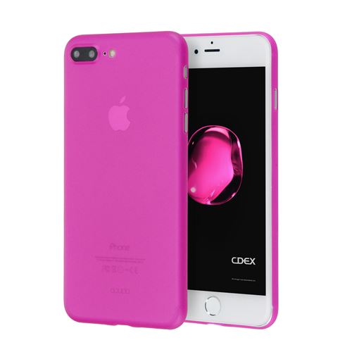 doupi UltraSlim Coque pour iPhone 8 Plus / 7 Plus (5,5 pouces), fin mat ultra mince et ultra léger Bumper Cover Housse de Protection, rose