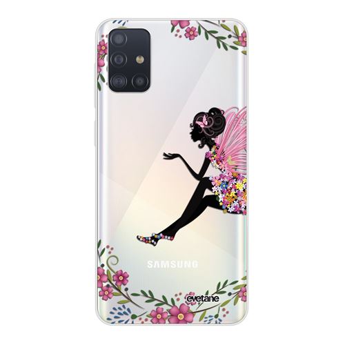 Coque pour Samsung Galaxy A51 5G 360 intégrale transparente Fée Fleurale TendanceEvetane. [Evetane®]