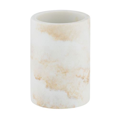 Wenko - Gobelet de salle de bain design marbre Odos - Blanc - Odos