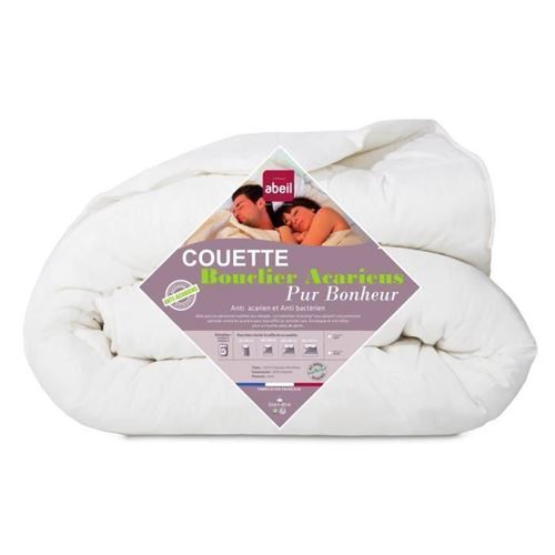 ABEIL Couette Légere Anti-Acariens PUR BONHEUR 220x240 cm blanc