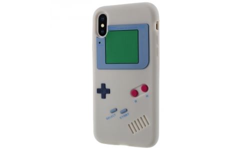Coque souple grise aspect Game Boy pour iPhone X