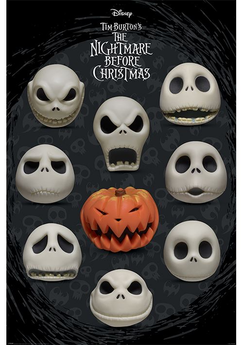Nightmare Before Christmas - Many Faces of Jack - 61x91,5cm AFFICHE / POSTER