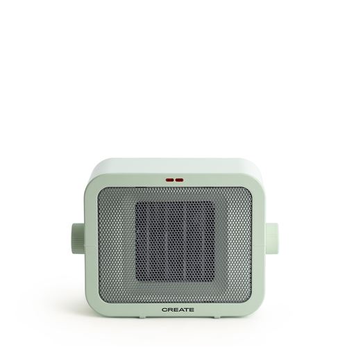 CREATE WARM BOX - Chauffage d'appoint en c&eacute;ramique 1500 W - Auto-r&eacute;gul&eacute; - Vert Pastel