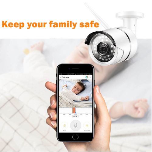 1080P Wifi IP Caméra de Surveillance Sans fil Vision Nuit Sécurité Intérieur