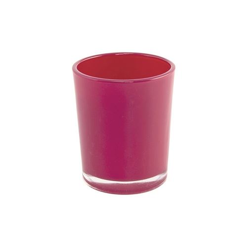 bougeoir rouge brillant 5.6x6.5cm
