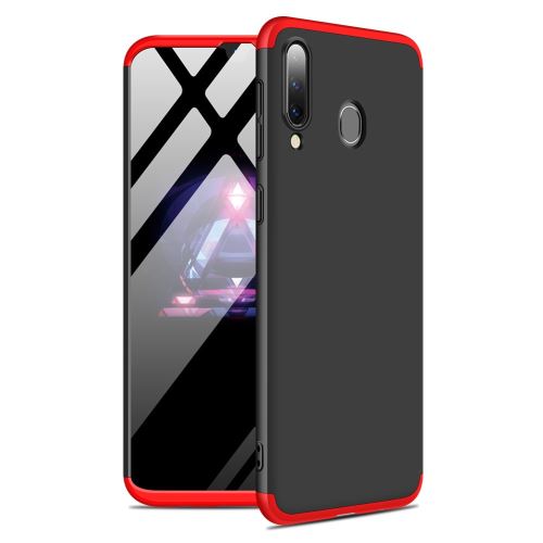 Coque en TPU matte détachable 3 pièces rouge/noir pour votre Samsung Galaxy M30/A40s