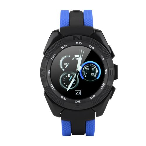 Montre Connectée Musique de Lecture Bluetooth Montre support Cardiofréquencemètre,Surveiller sommeil - Bleu