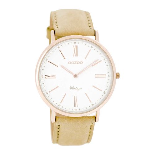 OOZOO Vintage montre Beige/Blanc C7350